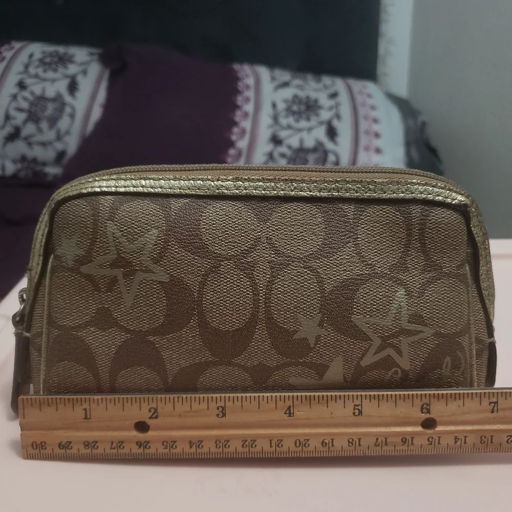Coach Red Leather Cosmetic Toiletry Case